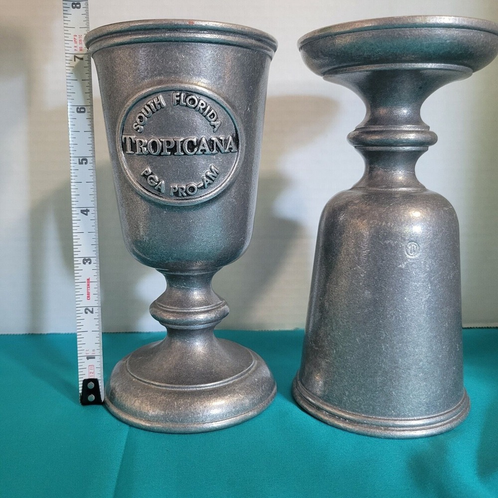 Pair Of Pewter Goblets‎ Tropicana PGA Tour